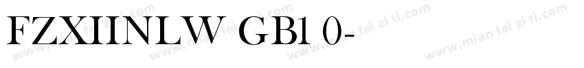 FZXIINLW GB1 0字体转换